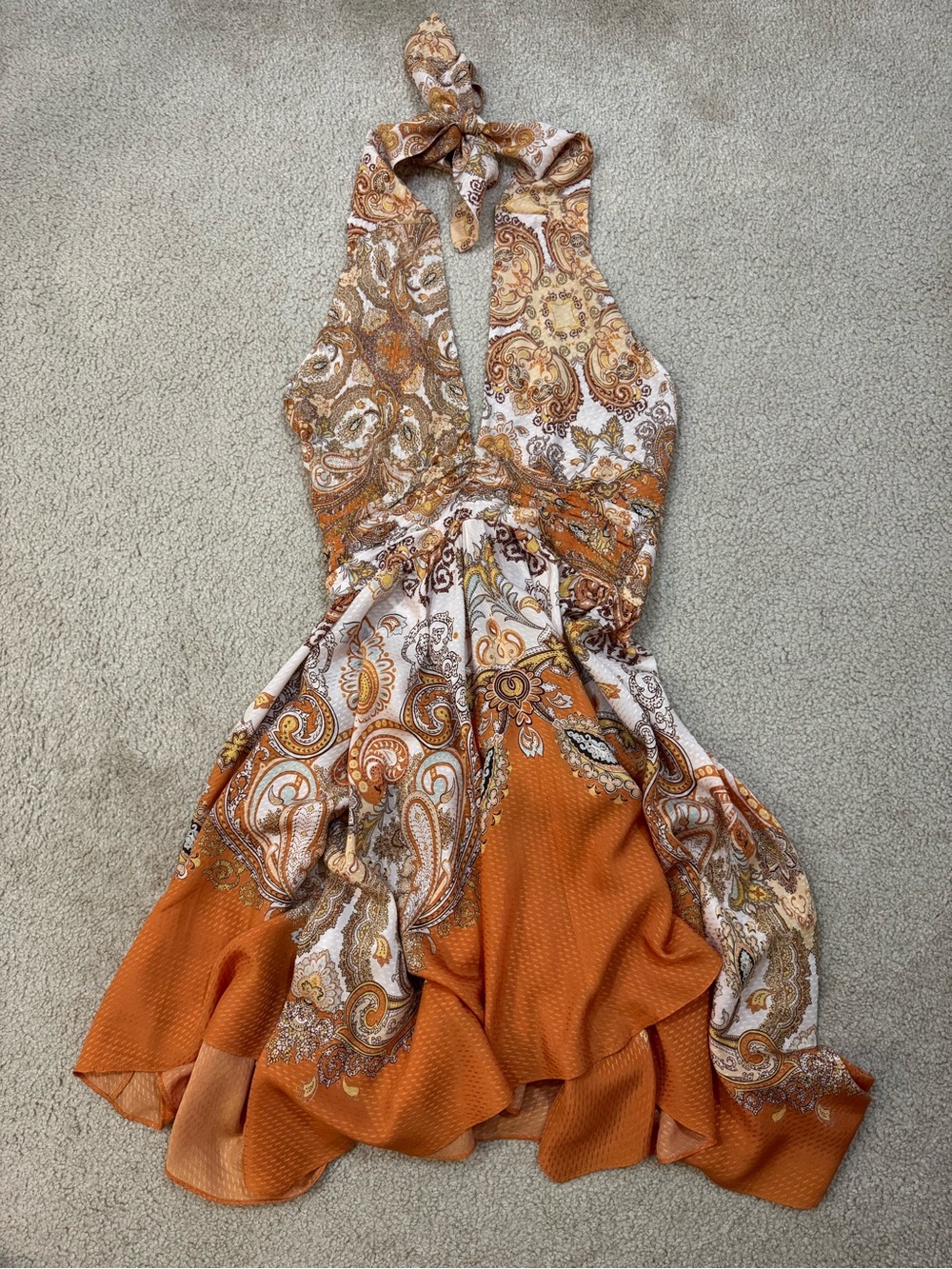 H&M Orange Halter Dress